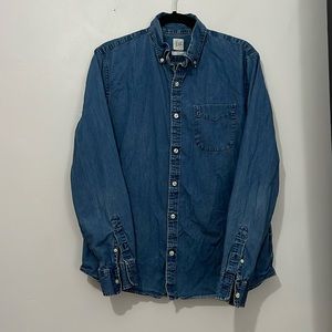 GAP 100% cotton, casual and cozy denim style button up.